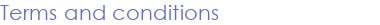 Terms and conditions